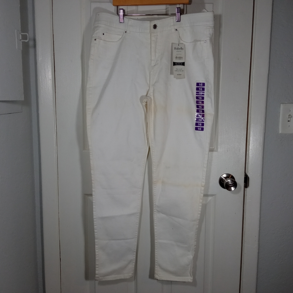 NWT RAFAELLA Weekend White Skinny Denim Jeans Slim